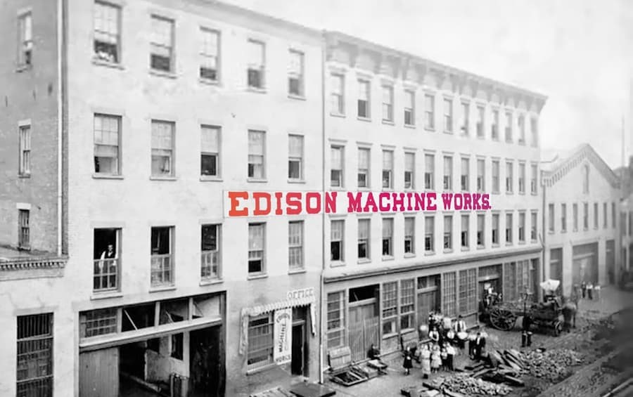 tesla edison machine works manhattan