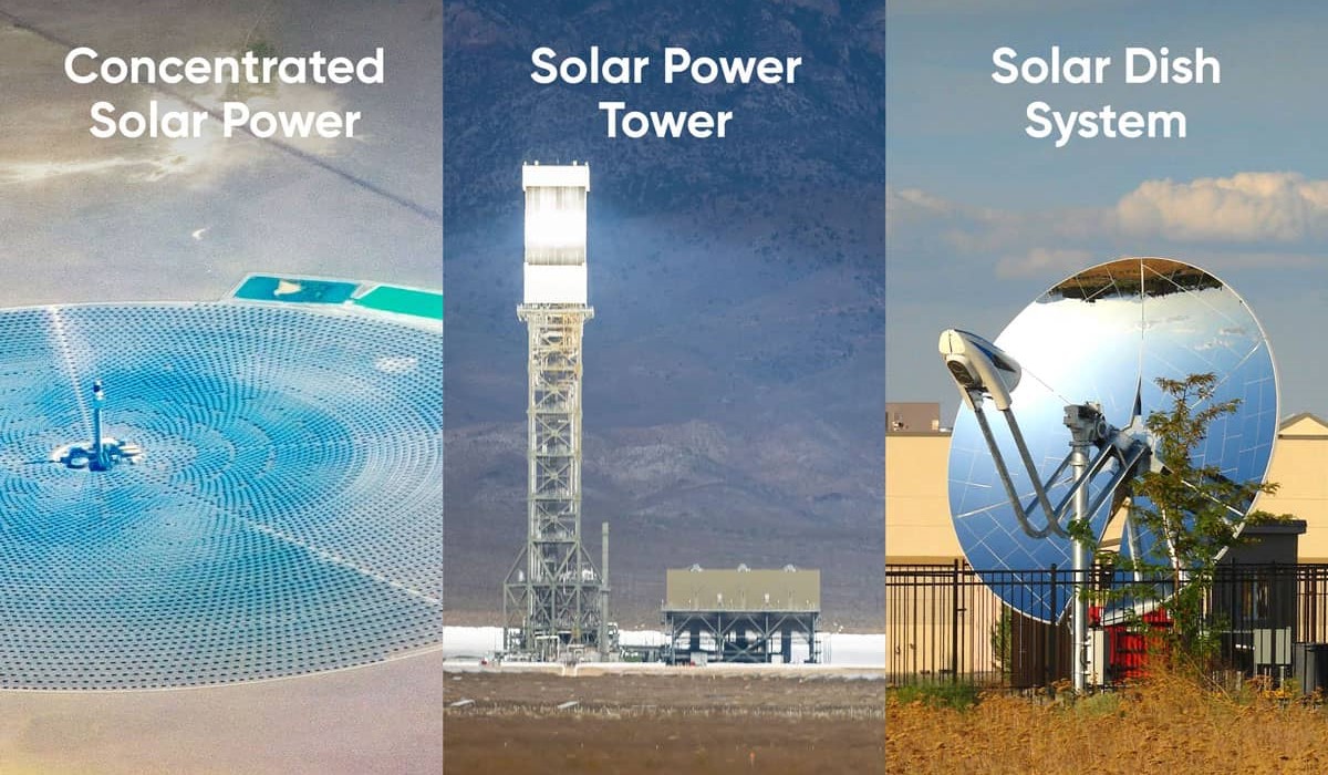 concentrated solar power tower solar dish systems
