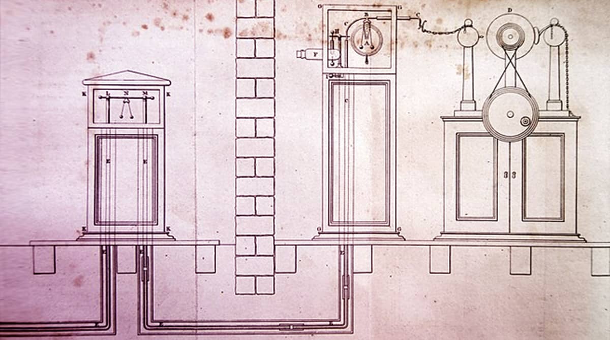 Elements of the subterranean electric telegraph built by Francis Ronalds