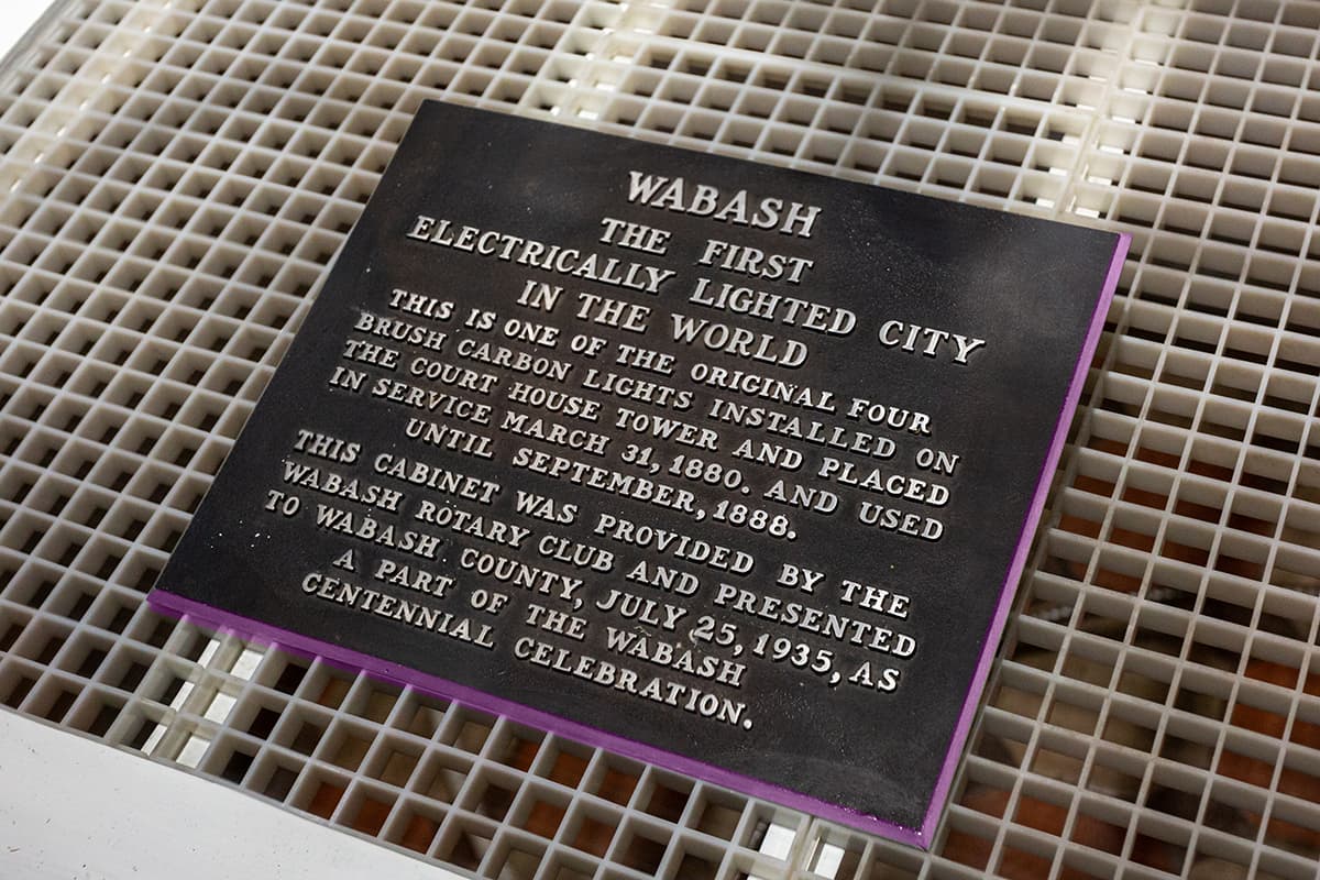 Wabash is the first town in the world to be lit by electricity.