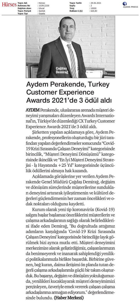  Turkey Customer Experience Awards 