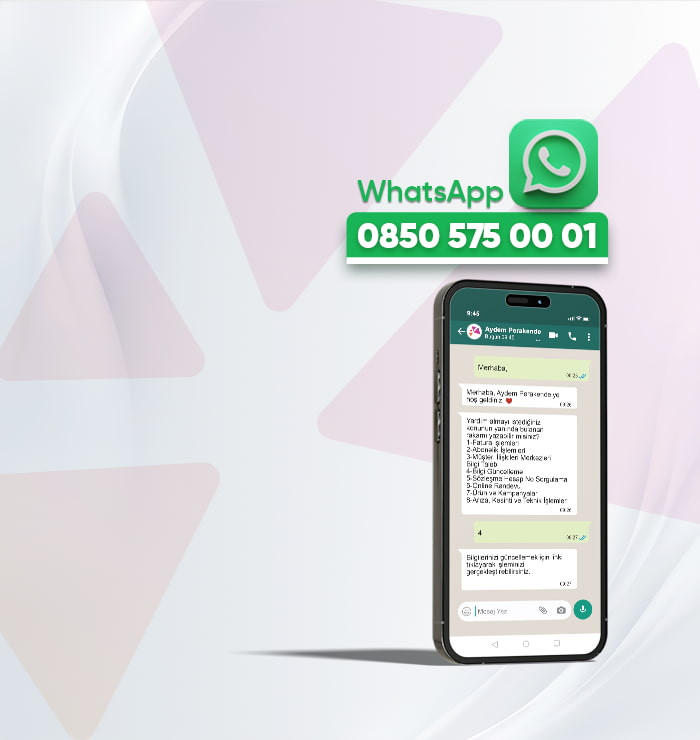 WhatsApp İletişim Hattı ile <br> 7/24 Hizmetinizdeyiz <br>  